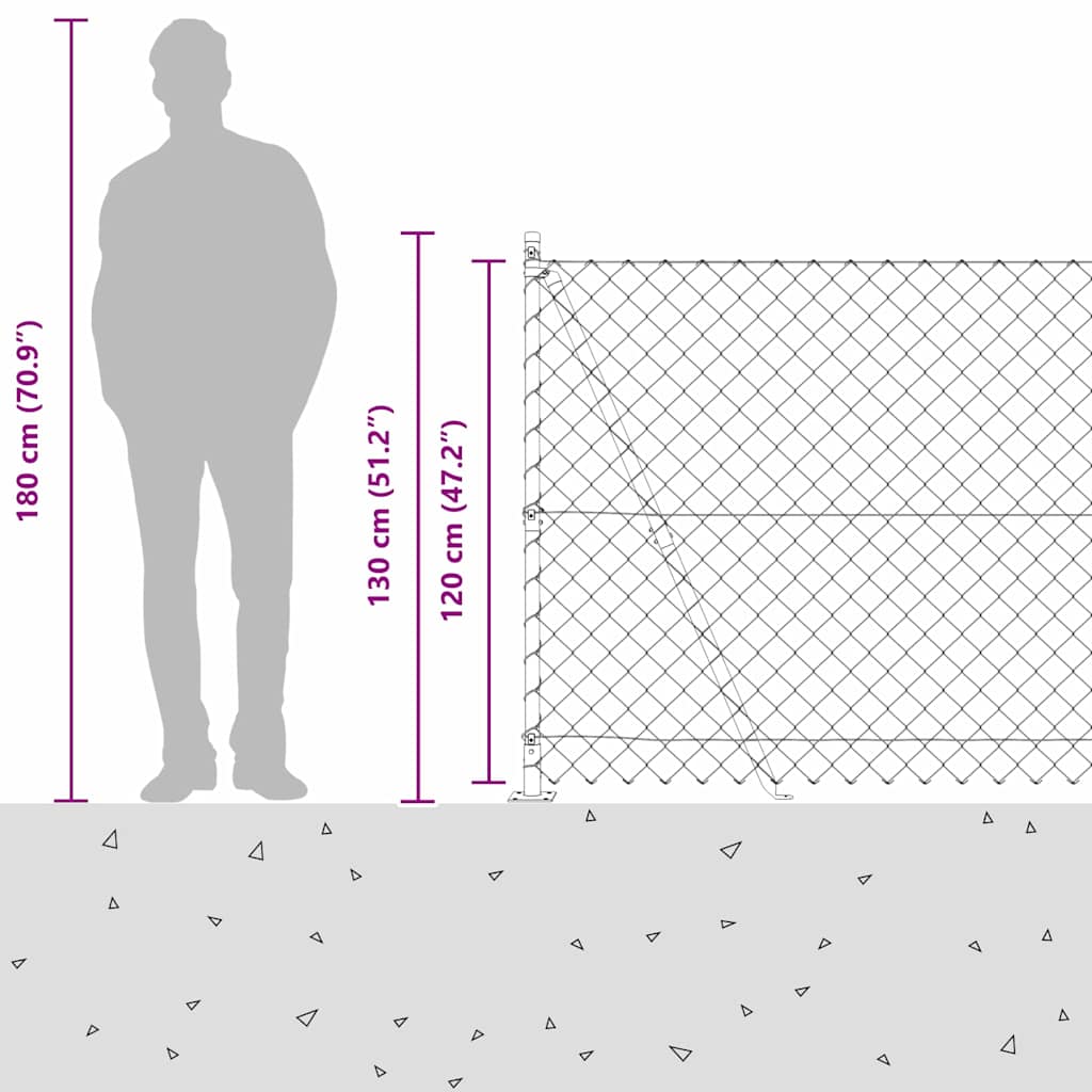 Στύλος Περιφράξεων Πράσινο 10 x 1,2 μ (60 x 60 χιλιοστά πλέγμα)