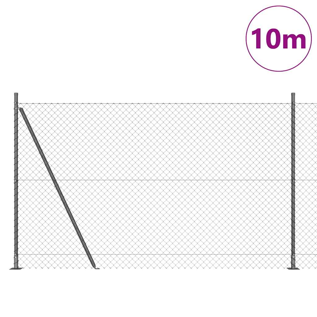 Συρματόπλεγμα με Σκυρόδεμα 10 x 1,5 m PVC-Επικαλυμμένο Ατσάλι