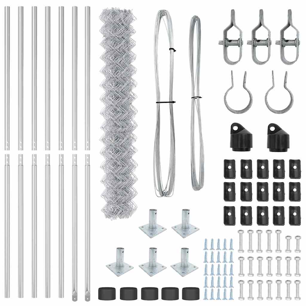 Στύλος Περιφράξεων Ασημί 10 x 1,6 μ (60 x 60 mm δίχτυ) Ατσάλι