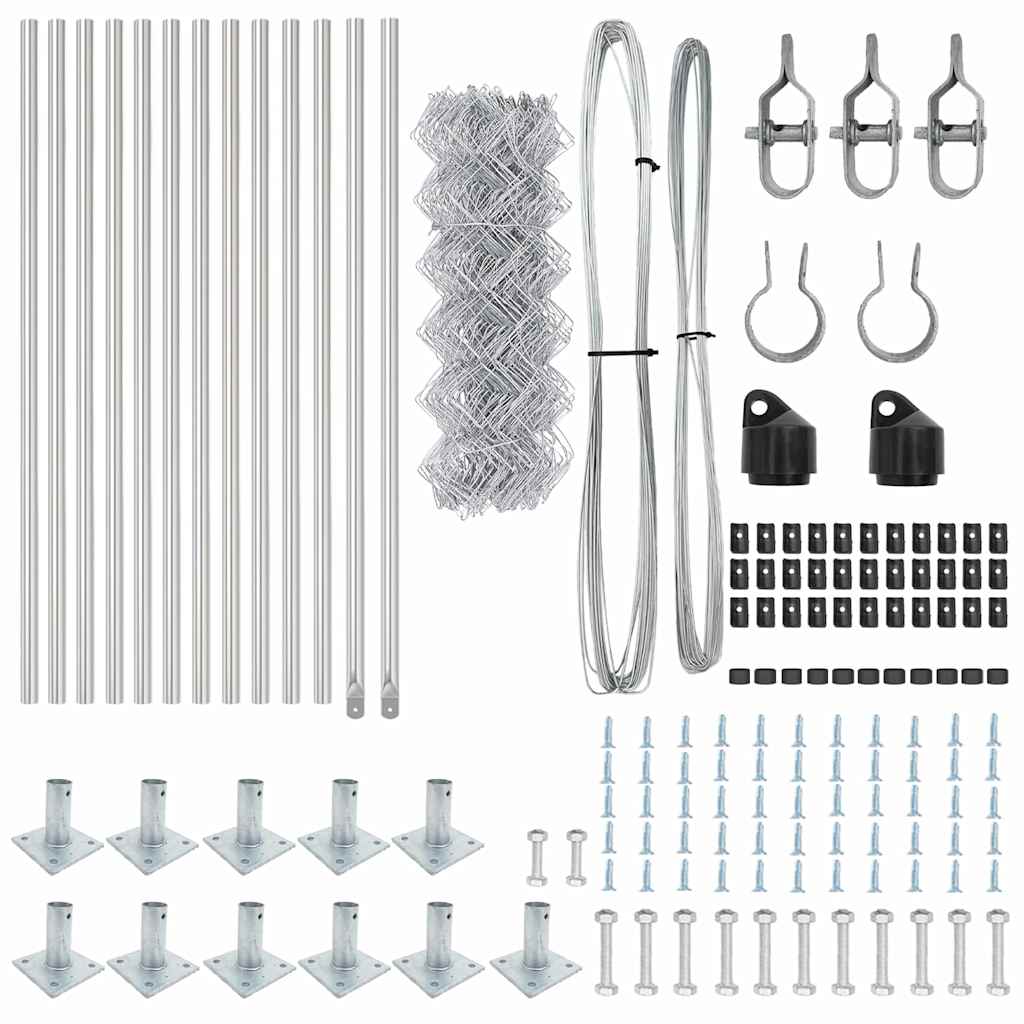 Στύλος Περιφράξεων Ασημί 25 x 0,6 μ (40 x 40 χιλιοστά πλέγμα)