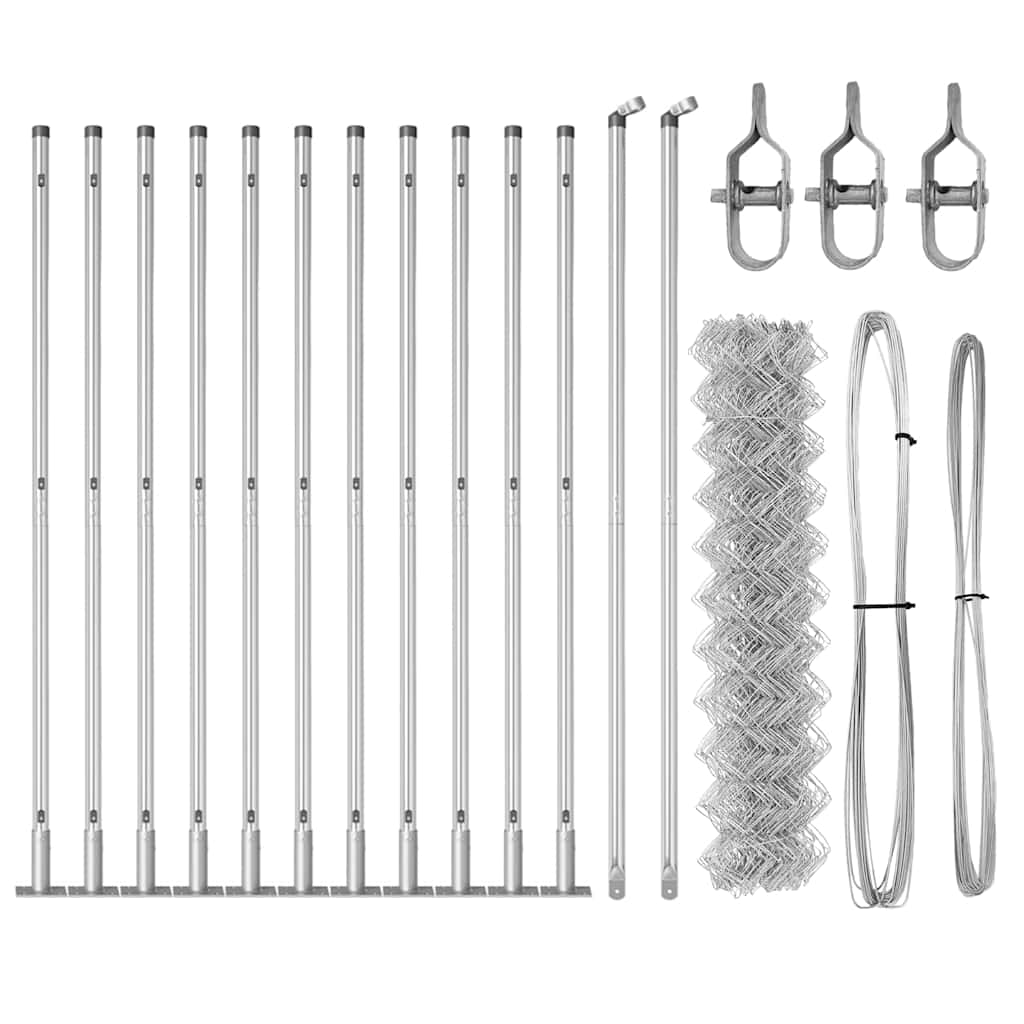 Στύλος Περιφράξεων Ασημί 25 x 0,8 μ (60 x 60 χιλιοστά δίχτυ)