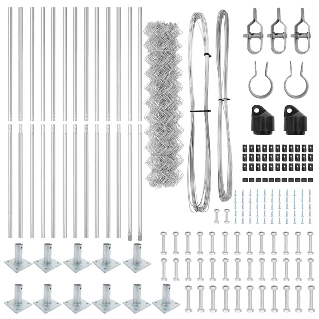 Στύλος Περιφράξεων Ασημί 25 x 0,8 μ (60 x 60 χιλιοστά δίχτυ)