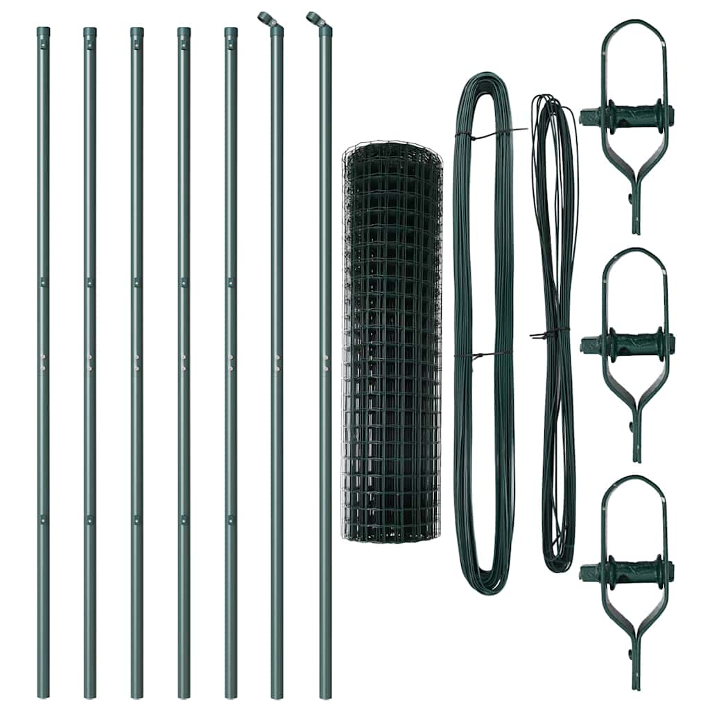 Τεντώτο με στήριγμα Πράσινο 1 x 10 m Χάλυβας και PVC