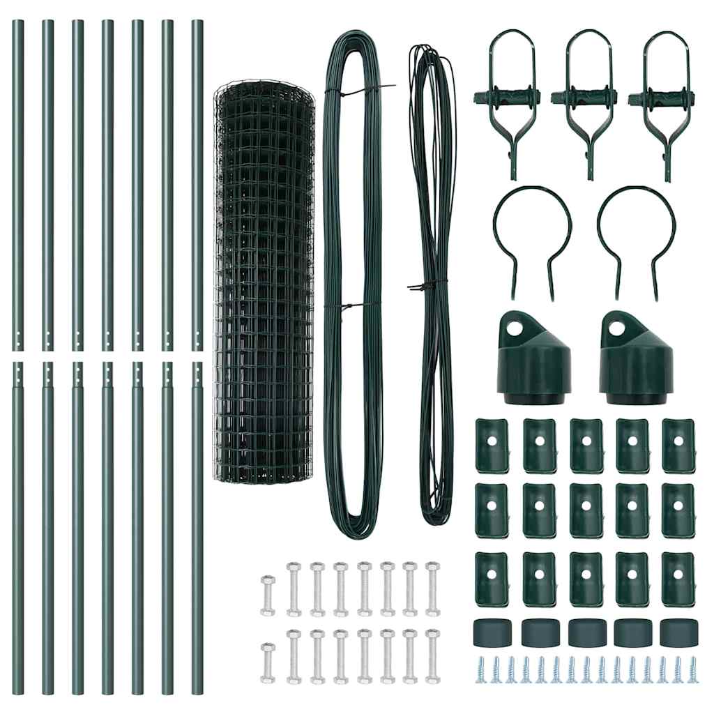 Τεντώτο με στήριγμα Πράσινο 1 x 10 m Χάλυβας και PVC