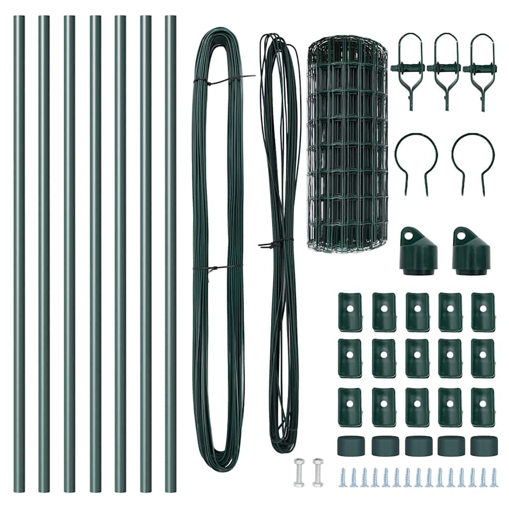 Τεντώτο με στήριγμα Πράσινο 0,4 x 10 μ Χάλυβας και PVC