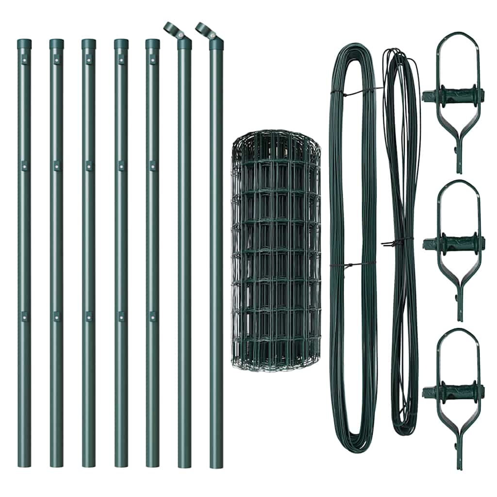 Τεντώτο με στήριγμα Πράσινο 0,8 x 10 m Χάλυβας και PVC