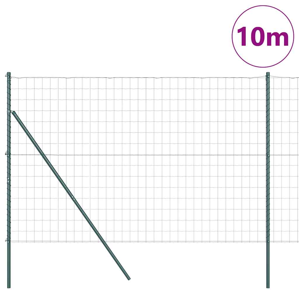 Ευρωπαϊκή Στήριξη Φράχτη 10 x 1,6 m PVC-Επικαλυμμένο Ατσάλι