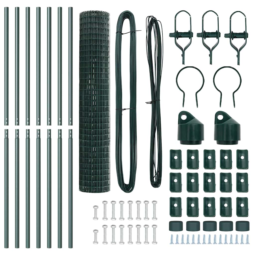 Τεντώτο με στήριγμα Πράσινο 1,6 x 10 m Χάλυβας και PVC