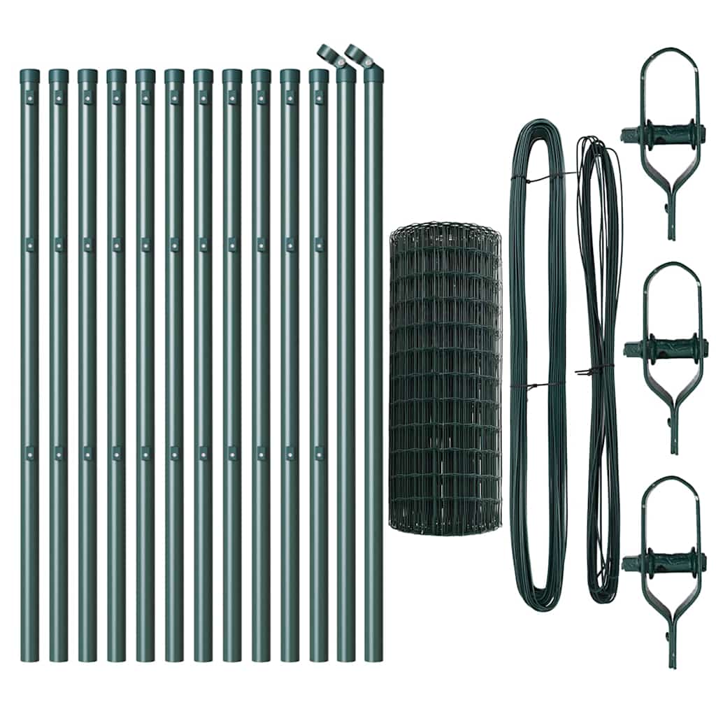 Τεντώτο με στήριγμα Πράσινο 0,4 x 25 μ Χάλυβας και PVC