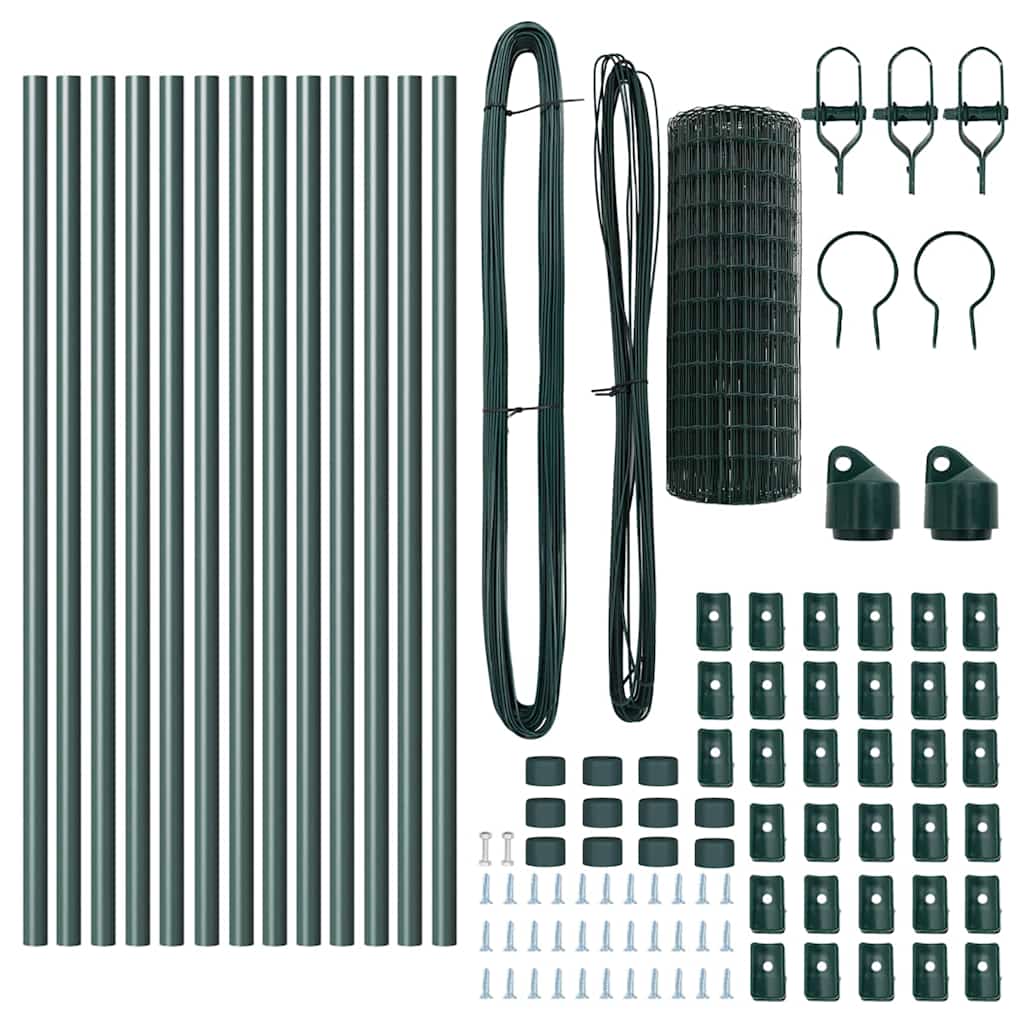 Τεντώτο με στήριγμα Πράσινο 0,6 x 25 μ Χάλυβας και PVC