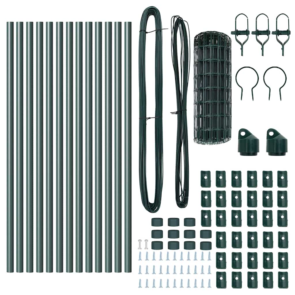 Τεντώτο με στήριγμα Πράσινο 0,8 x 25 m Χάλυβας και PVC