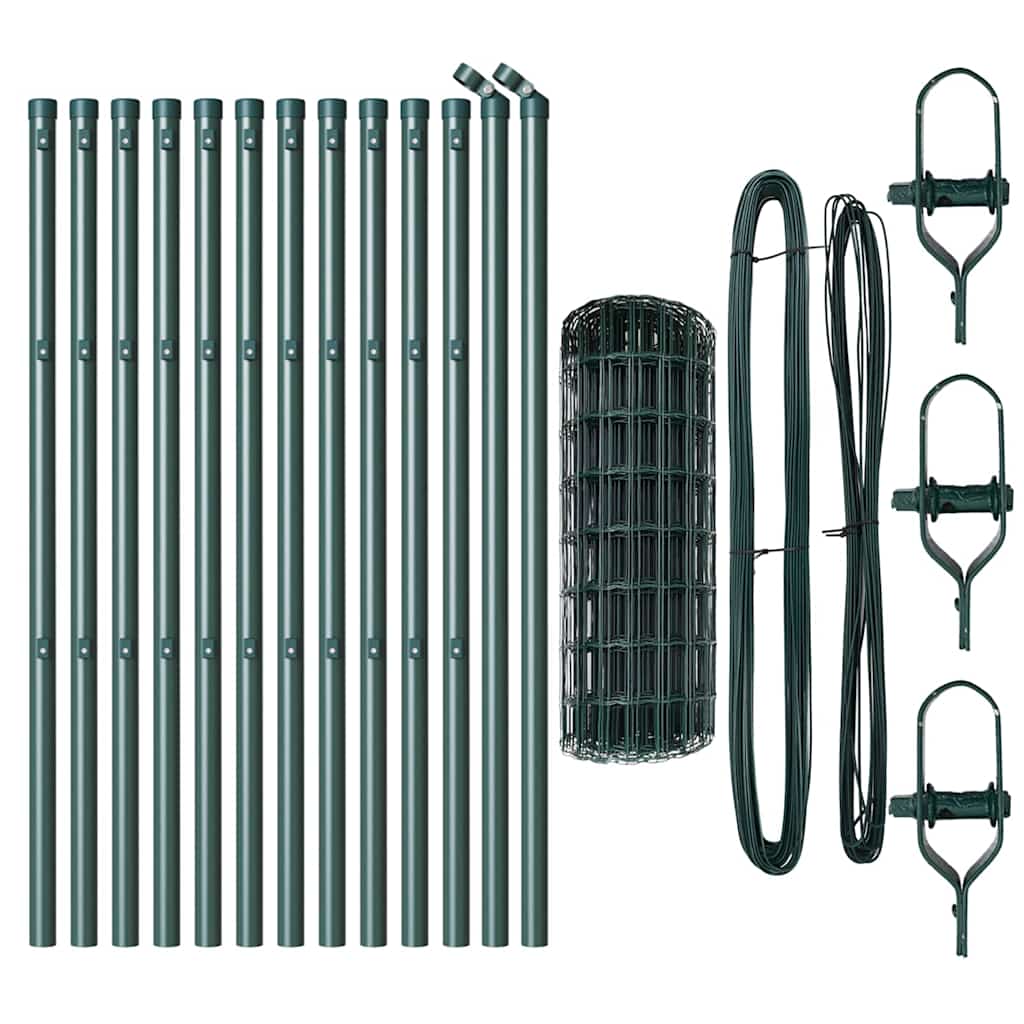 Τεντώτο με στήριγμα Πράσινο 0,6 x 25 μ Χάλυβας και PVC