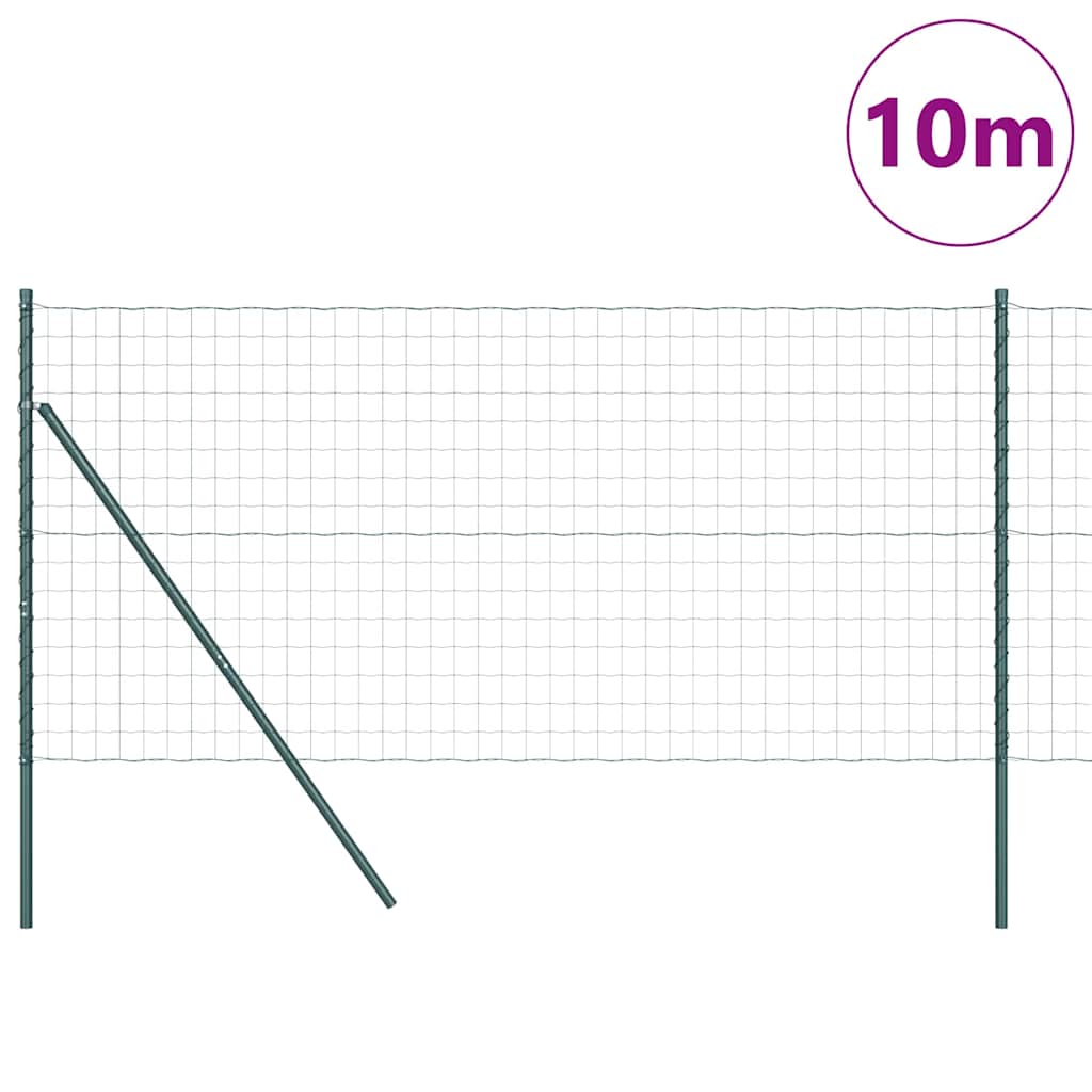 Ευρωπαϊκή Στήριξη Φράχτη 10 x 1 m PVC-Επικαλυμμένο Ατσάλι Δίχτυ