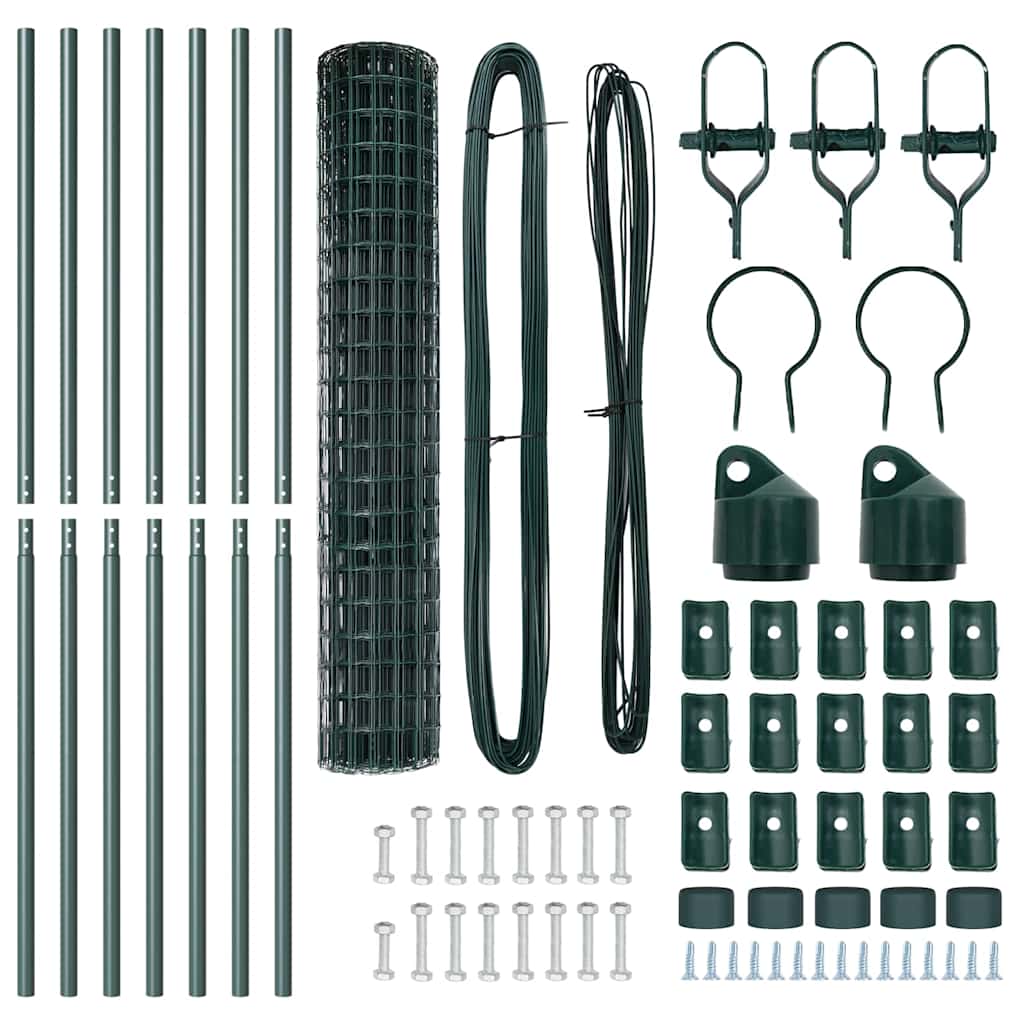 Τεντώτο με στήριγμα Πράσινο 1,5 x 10 m Ατσάλι