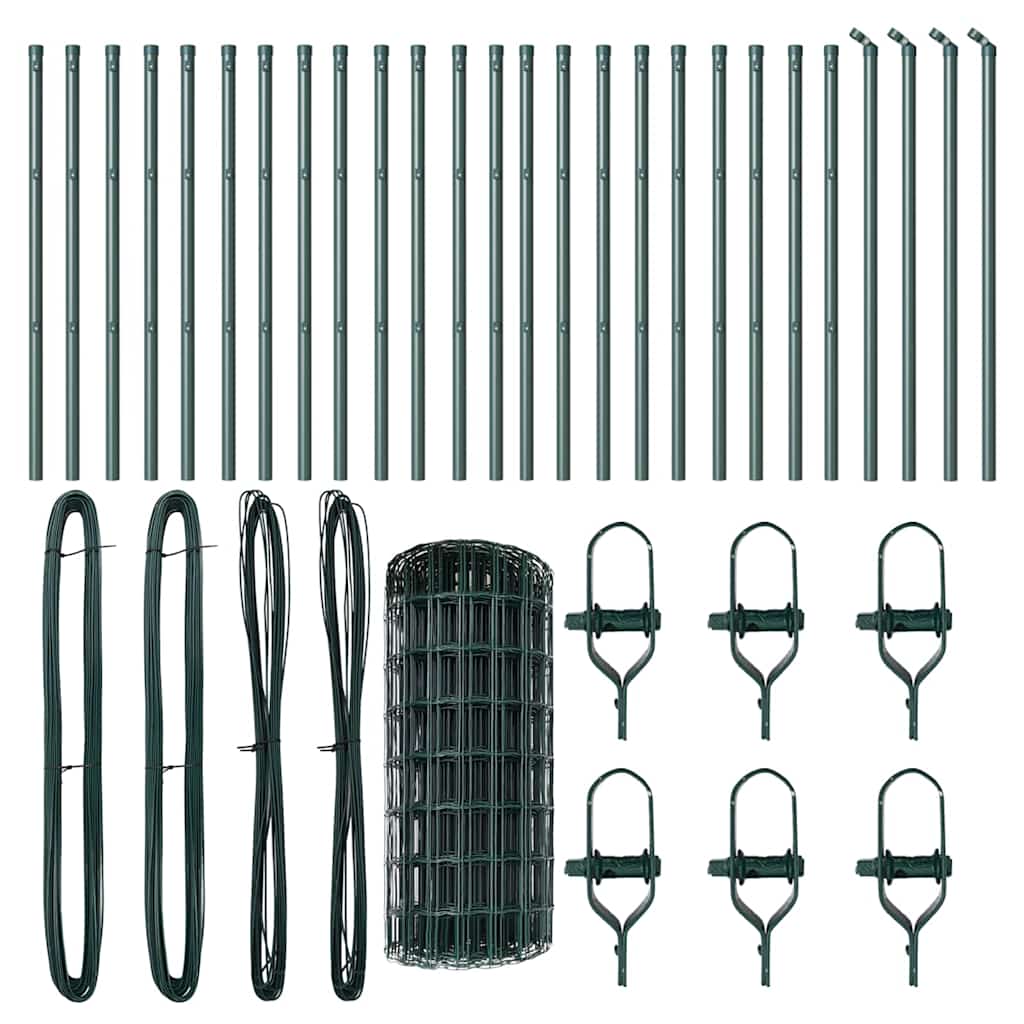 Τεντώτο με στήριγμα Πράσινο 0,4 x 50 μ. Χάλυβας και PVC - Pakobazaar