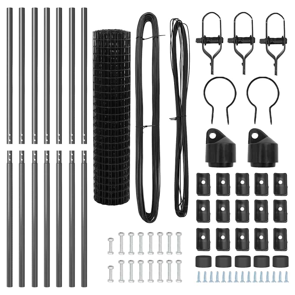 Τεντώτο με στήριγμα Γκρι 1,2 x 10 m Χάλυβας και PVC