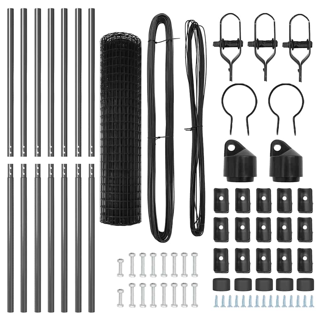 Τεντώτο με στήριγμα Γκρι 1,2 x 10 m Χάλυβας και PVC