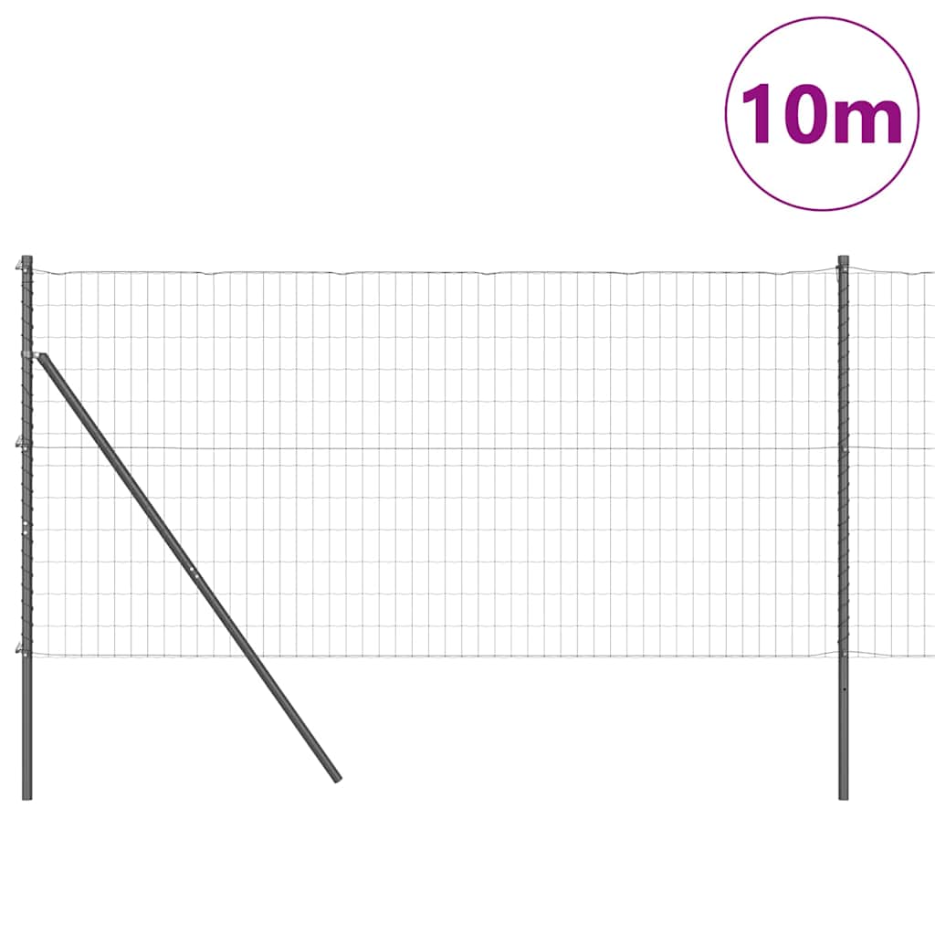 Ευρωπαϊκή Στήριξη Φράχτη 10 x 1,2 μ PVC-Επικαλυμμένο Ατσάλι