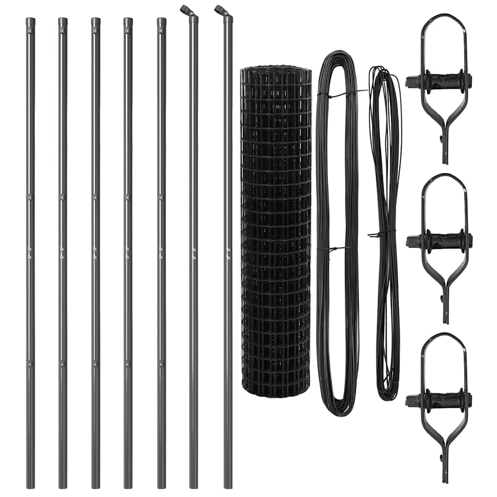 Τεντώτο με στήριγμα Γκρι 1,4 x 10 m Χάλυβας και PVC