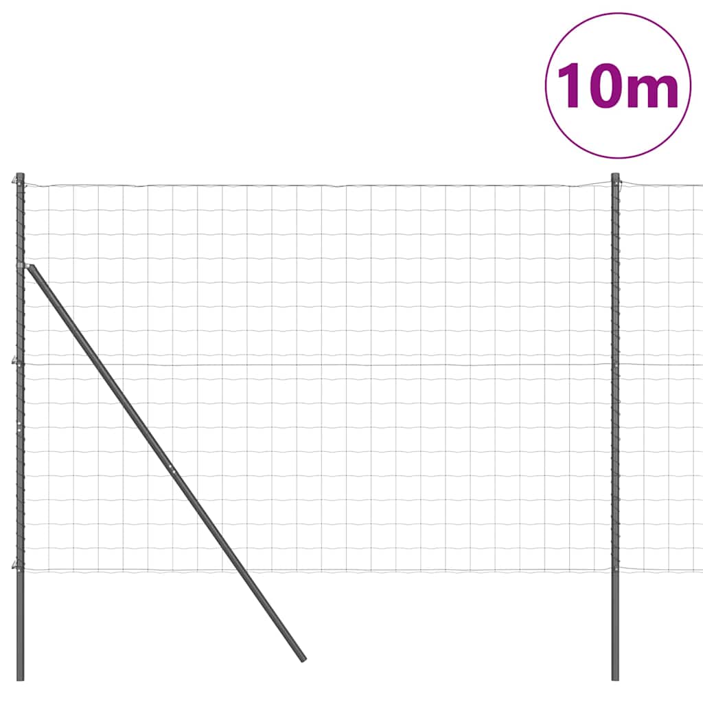 Ευρωπαϊκή Στήριξη Φράχτη 10 x 1,5 m PVC-Επικαλυμμένο Ατσάλι