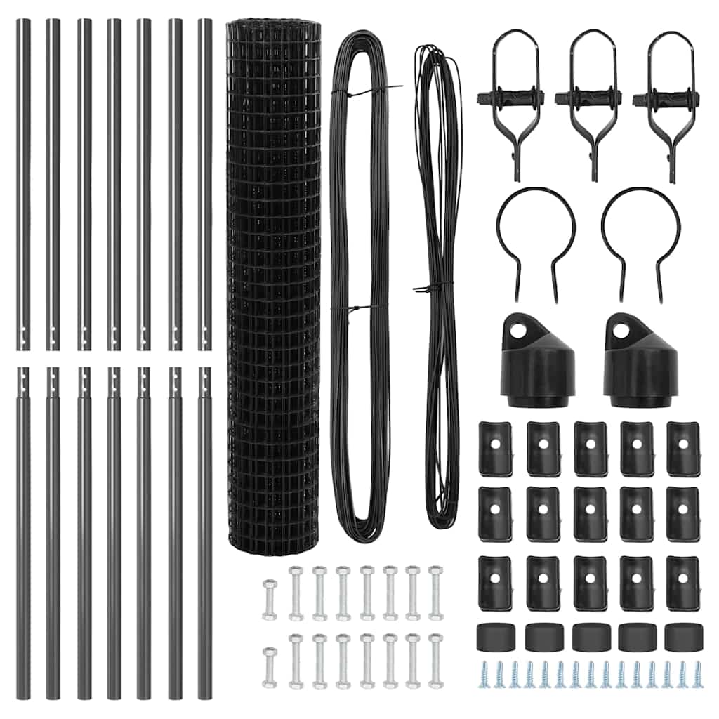 Τεντώτο με στήριγμα Γκρι 1,6 x 10 m Χάλυβας και PVC