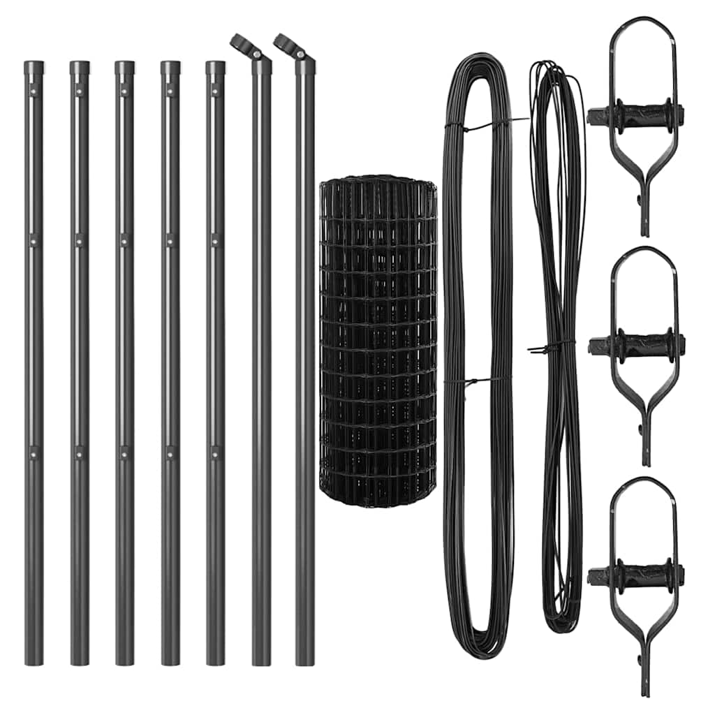 Τεντώτο με στήριγμα Γκρι 0,4 x 50 μ. Χάλυβας και PVC