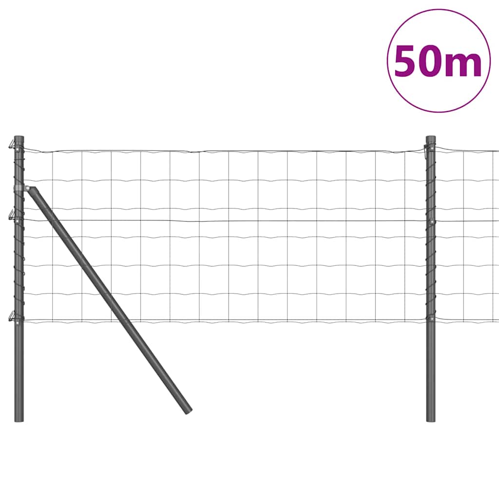 Ευρωπαϊκή Στήριξη Φράχτη 50 x 0,4 μ PVC-Επικαλυμμένο Ατσάλι