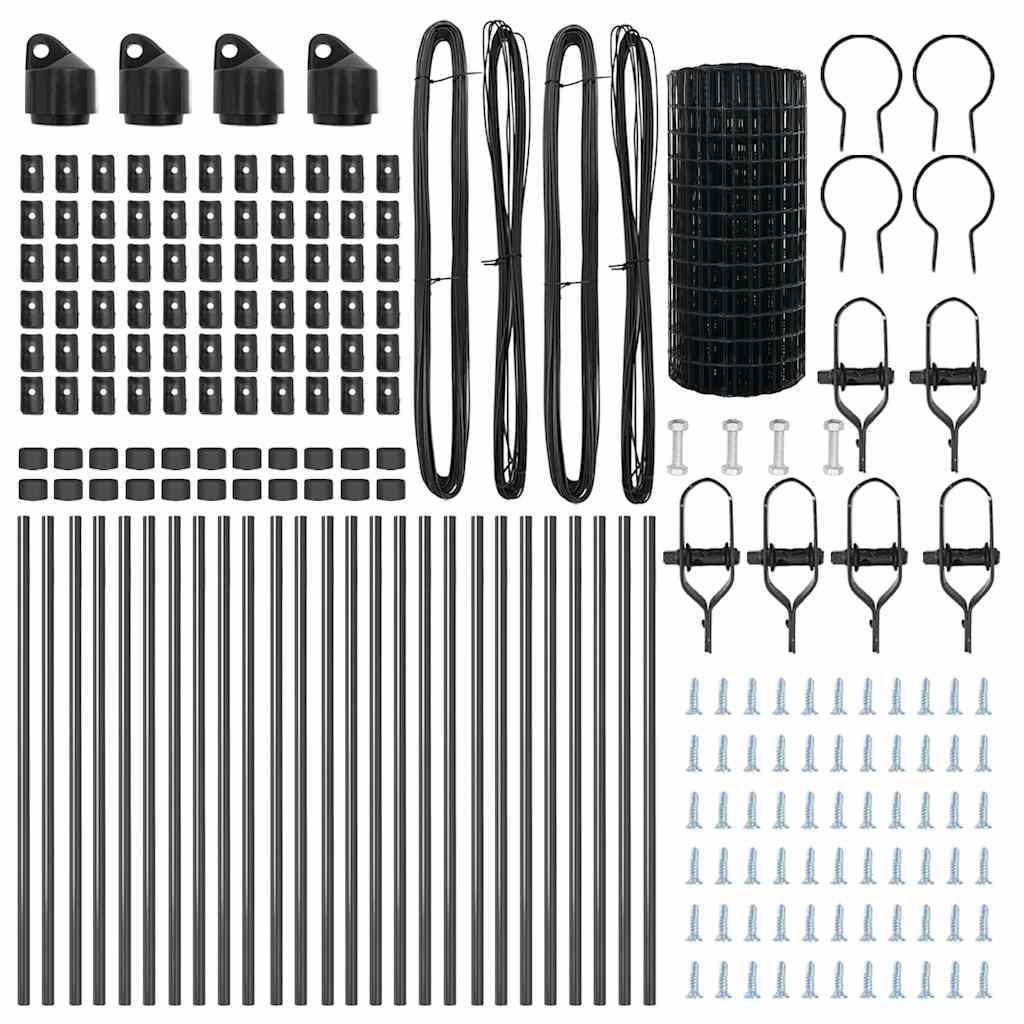 Τεντώτο με στήριγμα Γκρι 0,6 x 50 μ. Χάλυβας και PVC