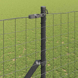 Ευρωπαϊκή Στήριξη Φράχτη 10 x 1,6 m PVC-Επικαλυμμένο Ατσάλι