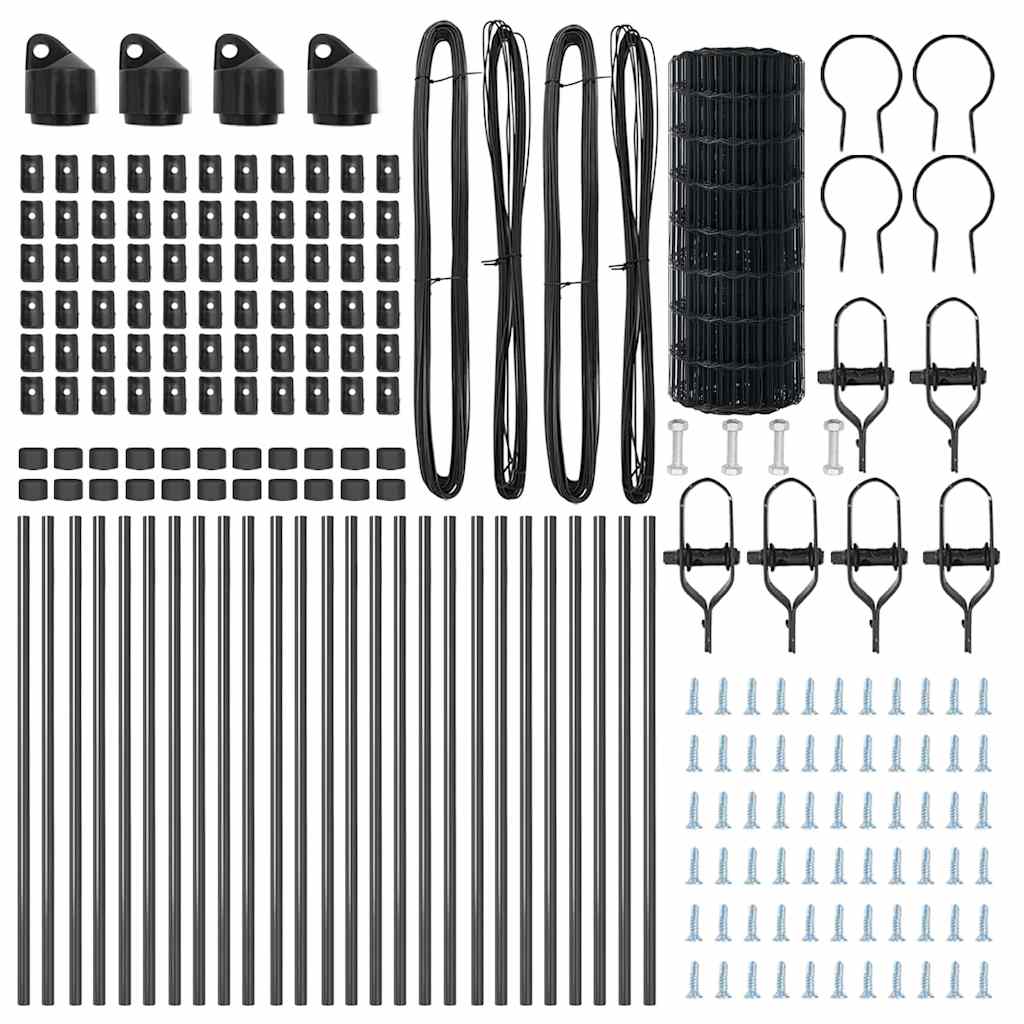 Τεντώτο με στήριγμα Γκρι 0,6 x 50 μ. Χάλυβας και PVC