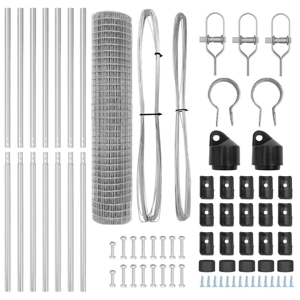 Τεντώτο με στήριγμα Ασημί 1,5 x 10 m Χάλυβας και PVC