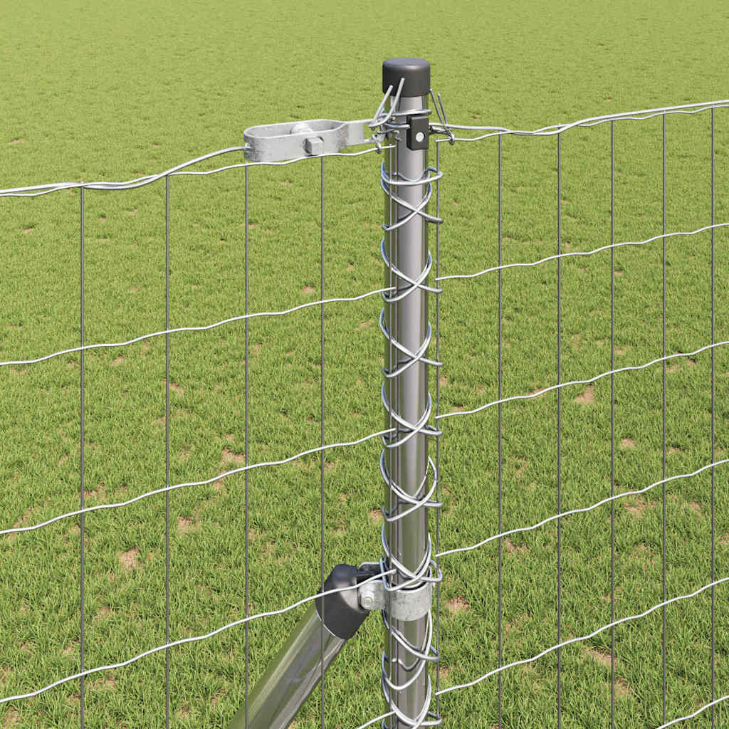 Εξωτερικό Ευρωπαϊκό Φράχτη Στήριξης 10 x 1,5 m Ασημί Δίχτυ