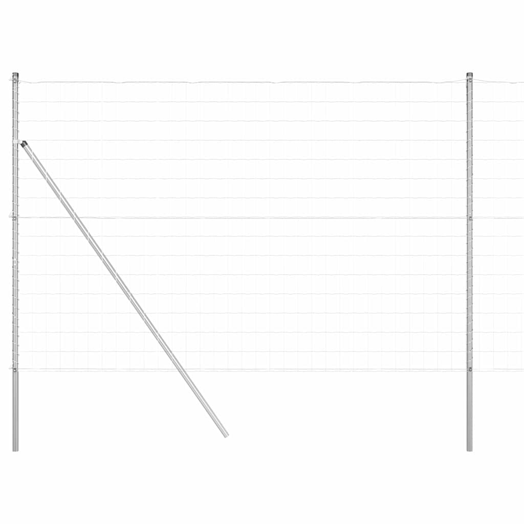 Τεντώτο με στήριγμα Ασημί 1,6 x 10 m Χάλυβας και PVC - Pakobazaar