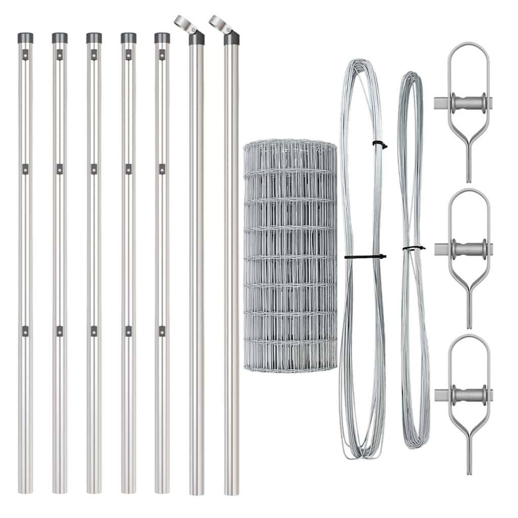 Τεντώτο με στήριγμα Ασημί 0,4 x 25 μ Χάλυβας και PVC