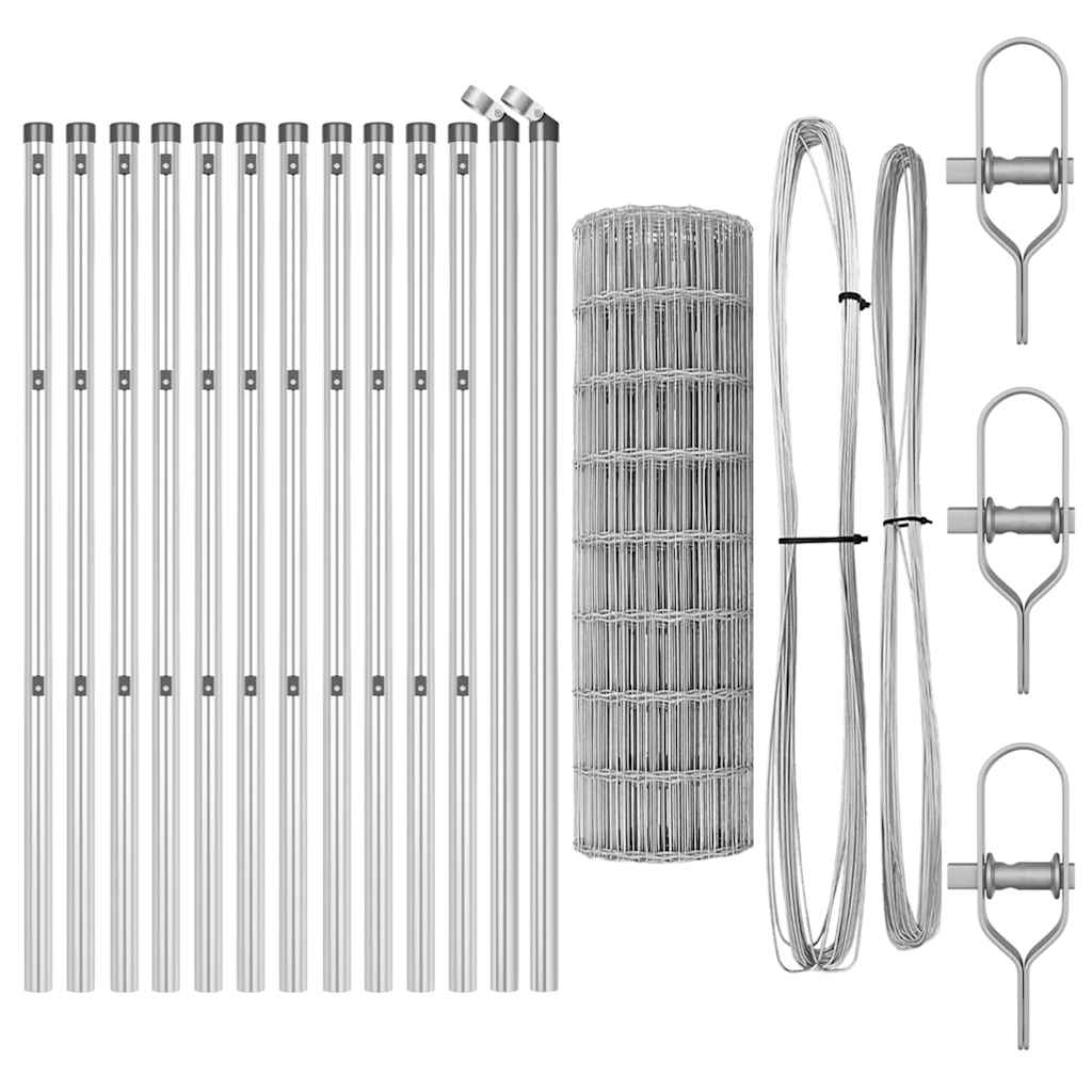 Τεντώτο με στήριγμα Ασημί 0,6 x 25 μ Χάλυβας και PVC