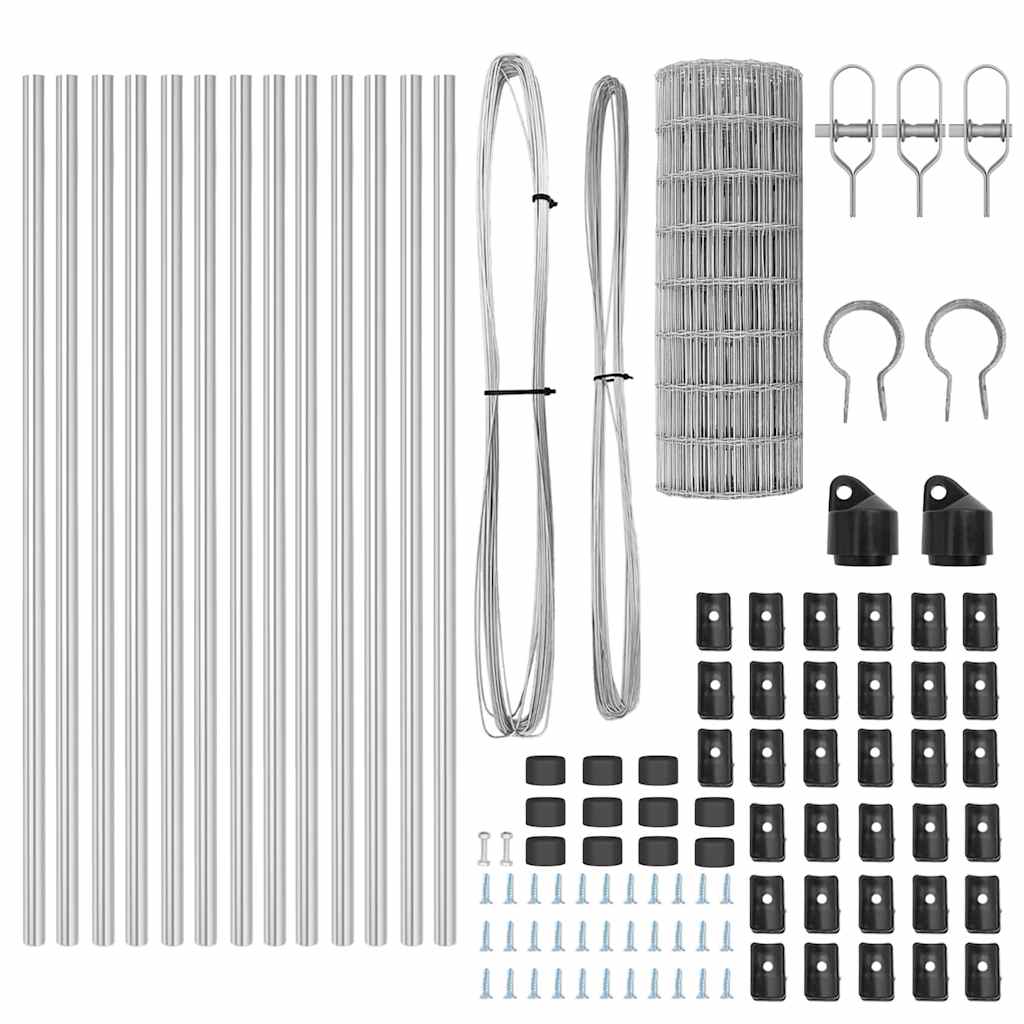 Τεντώτο με στήριγμα Ασημί 0,6 x 25 μ Χάλυβας και PVC