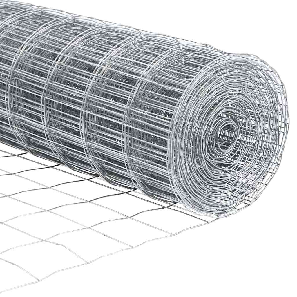 Τεντώτο με στήριγμα Ασημί 0,8 x 25 m Χάλυβας και PVC