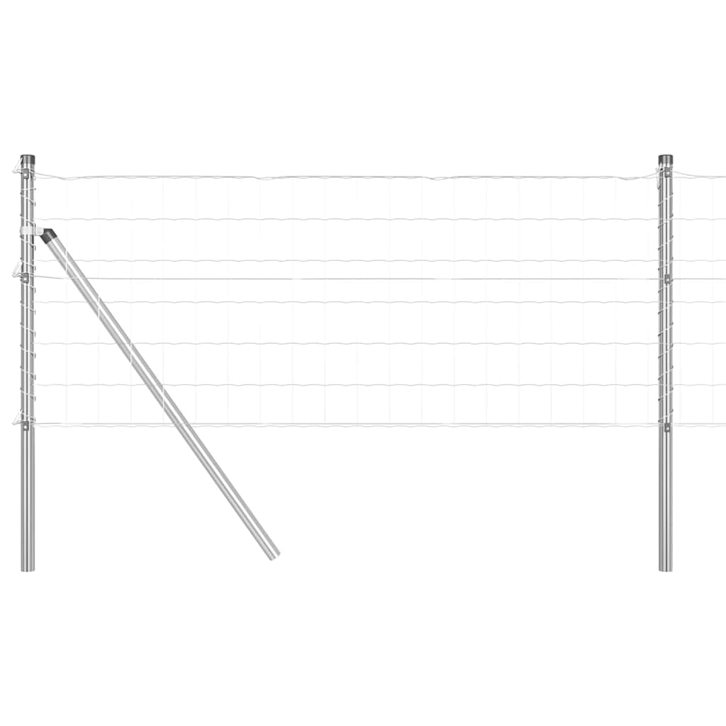 Τεντώτο με στήριγμα Ασημί 0,8 x 25 m Χάλυβας και PVC