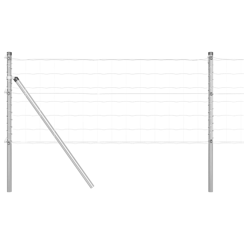 Τεντώτο με στήριγμα Ασημί 0,8 x 25 m Χάλυβας και PVC