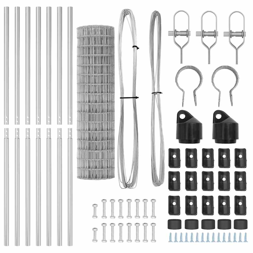 Τεντώτο με στήριγμα Ασημί 1,2 x 10 m Χάλυβας και PVC