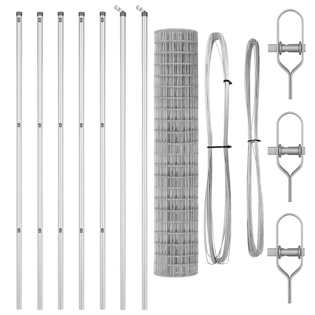 Τεντώτο με στήριγμα Ασημί 1,5 x 10 m Χάλυβας και PVC