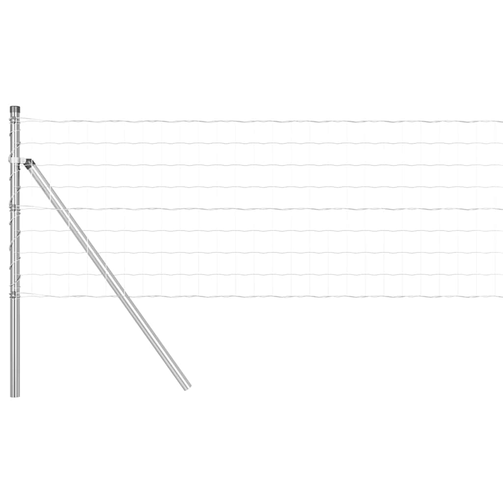 Τεντώτο με στήριγμα Ασημί 0,6 x 25 μ Χάλυβας και PVC