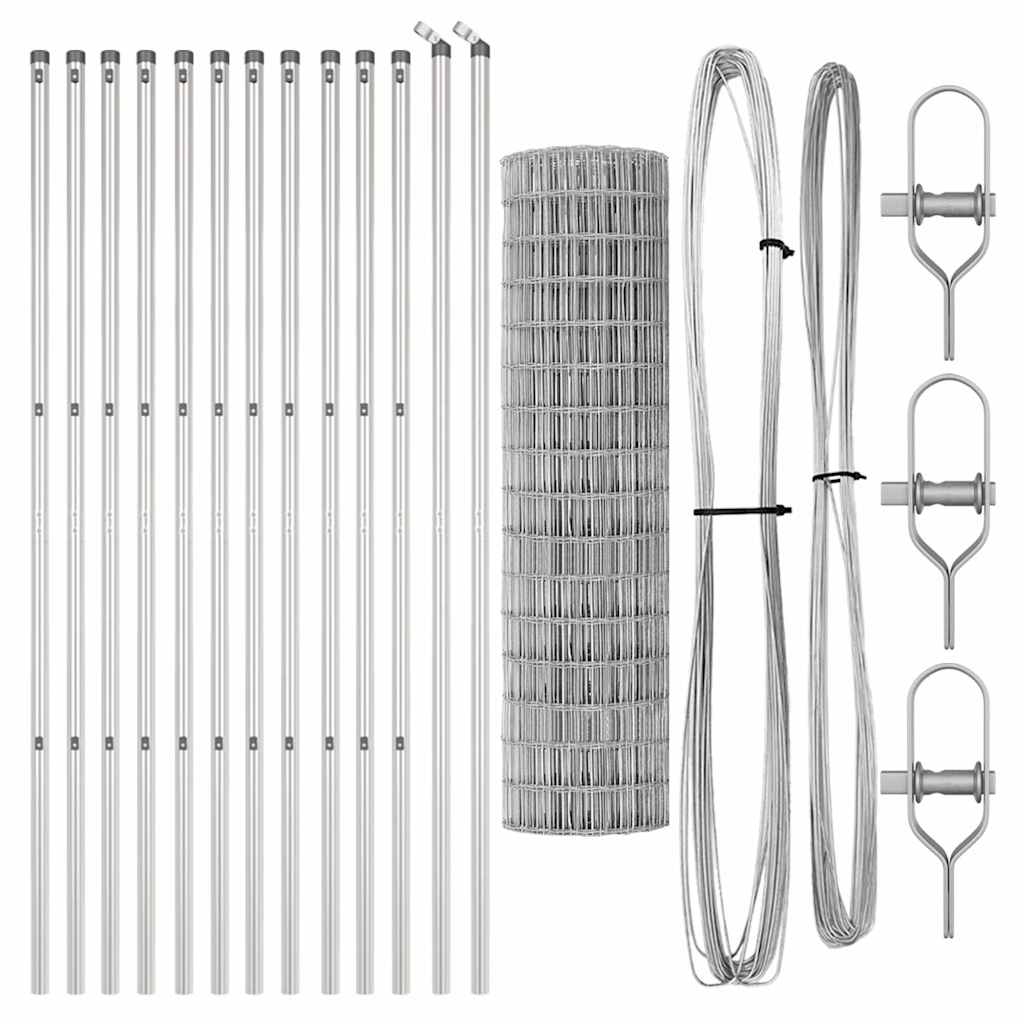 Τεντώτο με στήριγμα Ασημί 1,2 x 25 m Χάλυβας και PVC