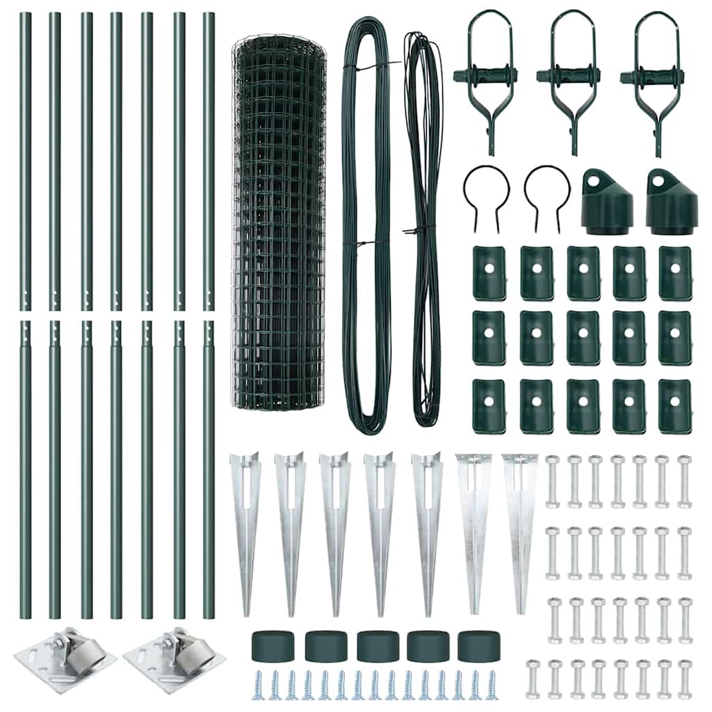 Τεντώτο με στήριγμα Πράσινο 1,2 x 10 m Χάλυβας και PVC