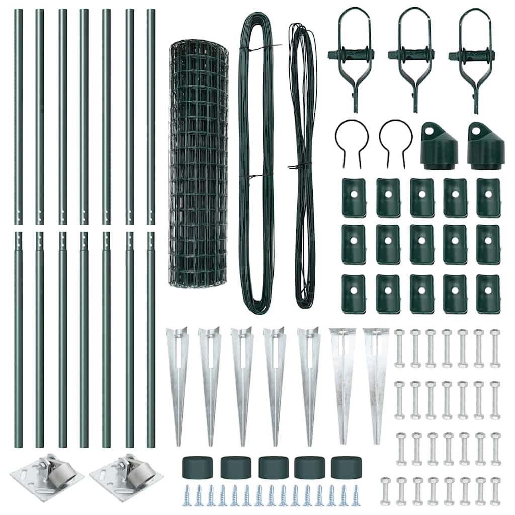 Τεντώτο με στήριγμα Πράσινο 1,4 x 10 m Χάλυβας και PVC