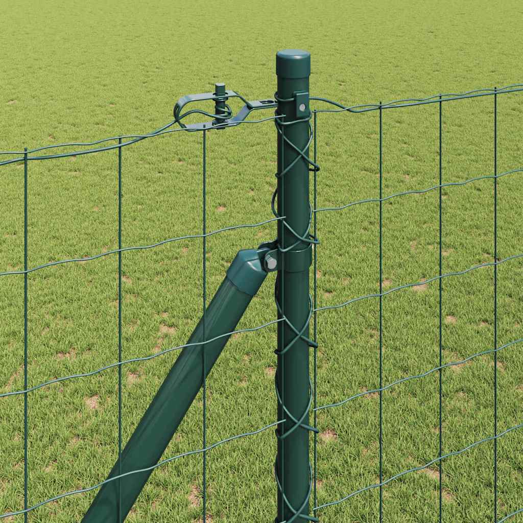 Ευρωπαϊκός Φράκτης με Ακίδες 10 x 1,6 m PVC-Επικαλυμμένο Ατσάλι