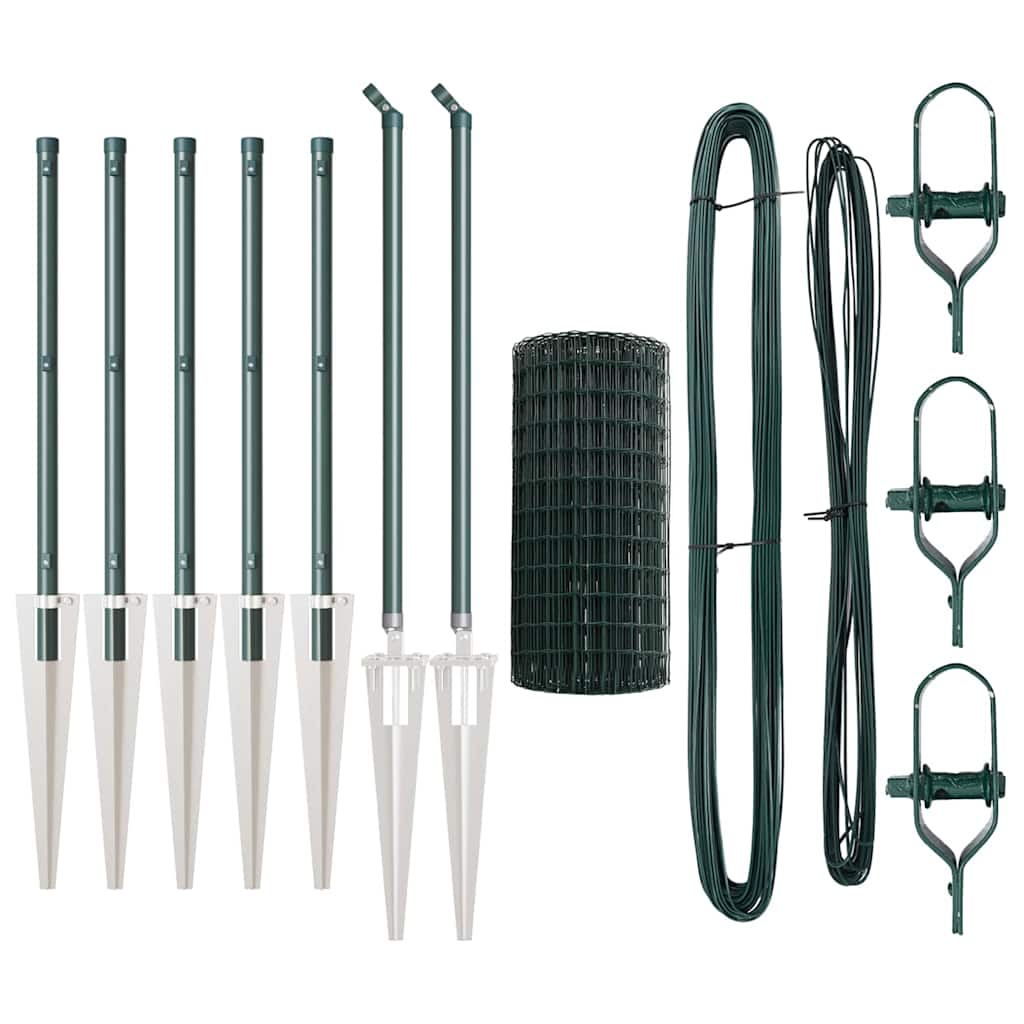 Τεντώτο με στήριγμα Πράσινο 0,8 x 10 m Ατσάλι