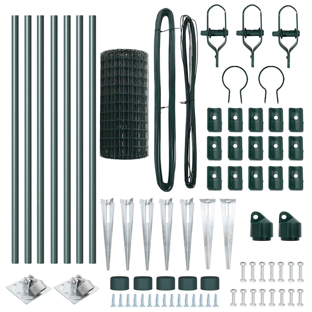 Τεντώτο με στήριγμα Πράσινο 0,8 x 10 m Ατσάλι