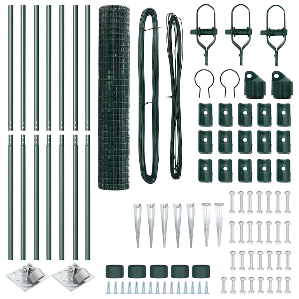 Τεντώτο με στήριγμα Πράσινο 1,6 x 10 m Χάλυβας και PVC