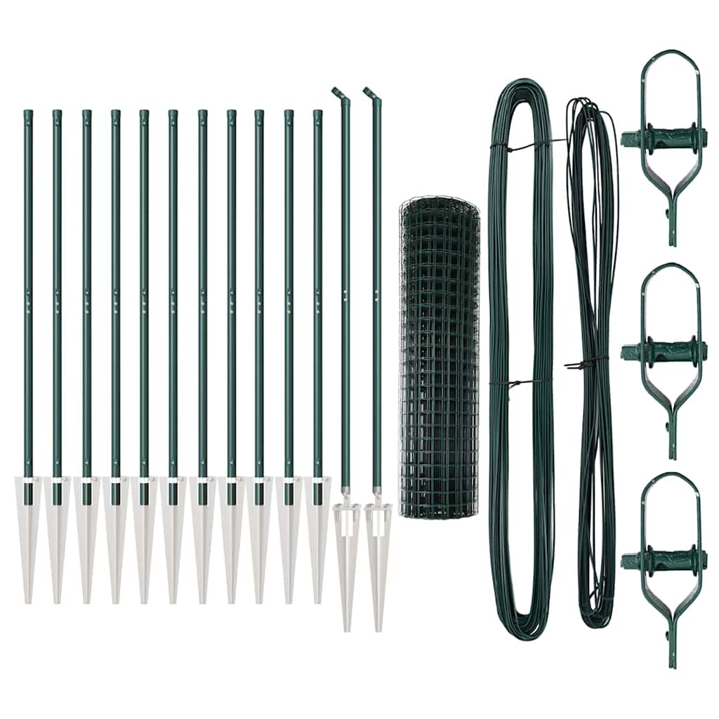 Τεντώτο με στήριγμα Πράσινο 1,2 x 25 m Χάλυβας και PVC - Pakobazaar